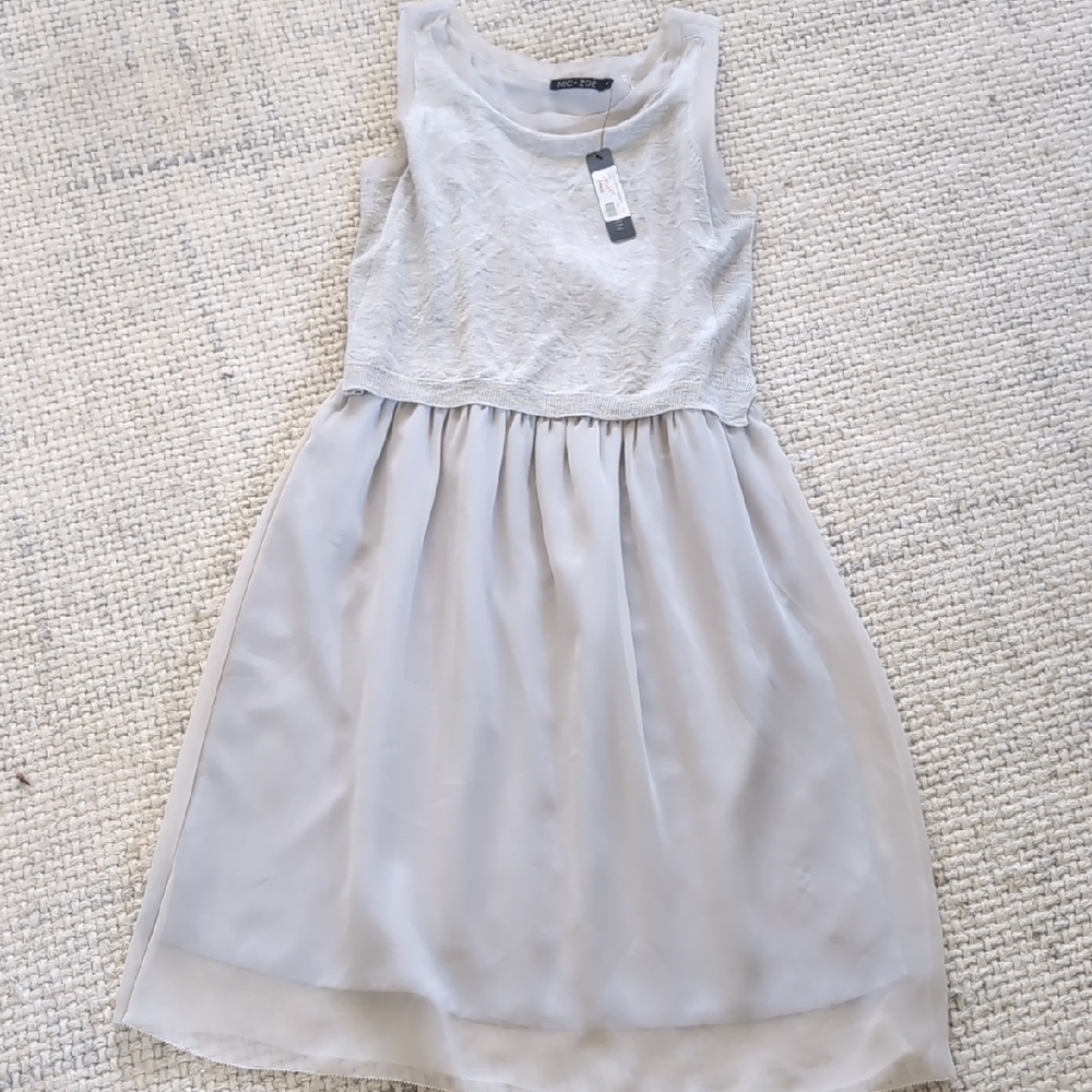 NWT Nic + Zoe silk and chiffon dress